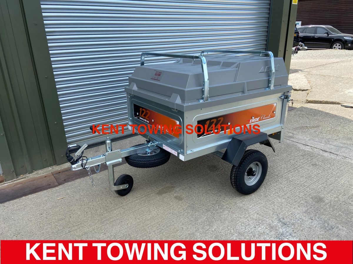 Erde 122 Camping Trailer with Lockable ABS Cover, Load Bars, Jockey